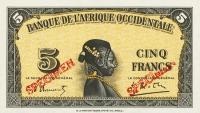 Gallery image for French West Africa p28s2: 5 Francs